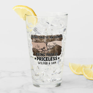 Grandfather Being Papa Is Priceless Father Glass