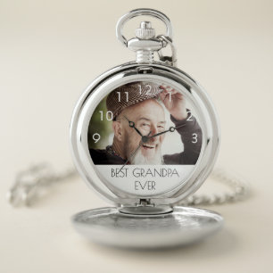 Grandfather best grandpa ever photo pocket watch