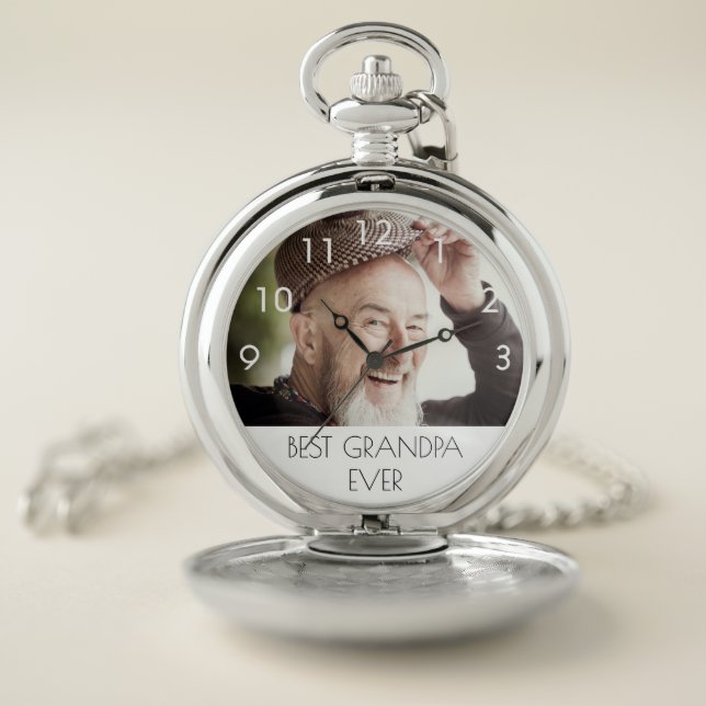 Grandfather best grandpa ever photo pocket watch (Inside)