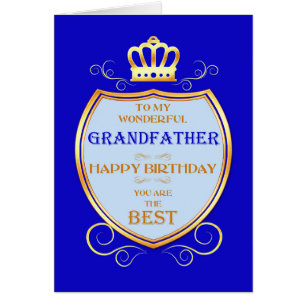 Grandfather Birthday with Shield Cards