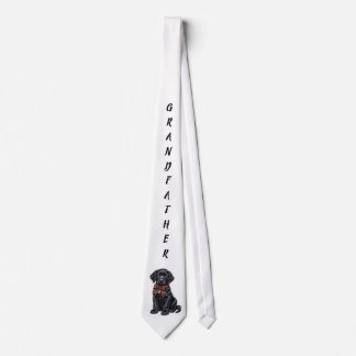 Grandfather Black Lab in Ribbon  Neck Tie
