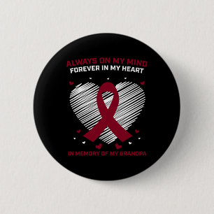 Grandfather Blood Cancer Awareness Grandpa Multipl Button