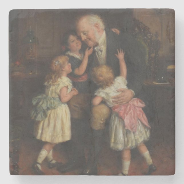 Grandfather (by Joseph Clark) Stone Coaster (Front)