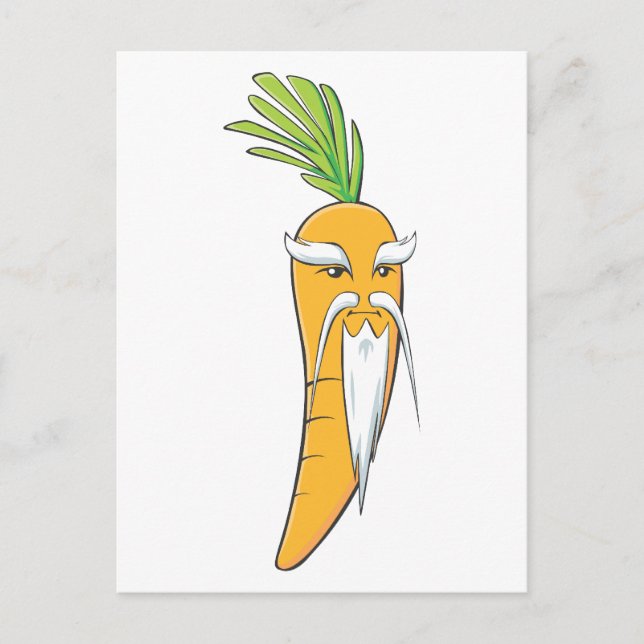 Grandfather Carrot Vegetable Postcard (Front)