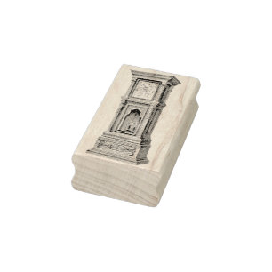 Grandfather Clock Vintage Rubber Art Stamp