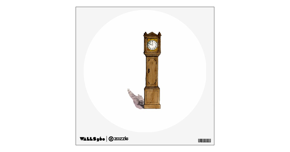 Grandfather Clock Wall Decal Zazzle