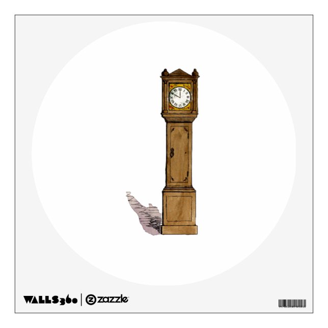 Grandfather Clock Wall Decal (Front)