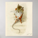 Grandfather Dormouse Reading Newspaper Poster at Zazzle