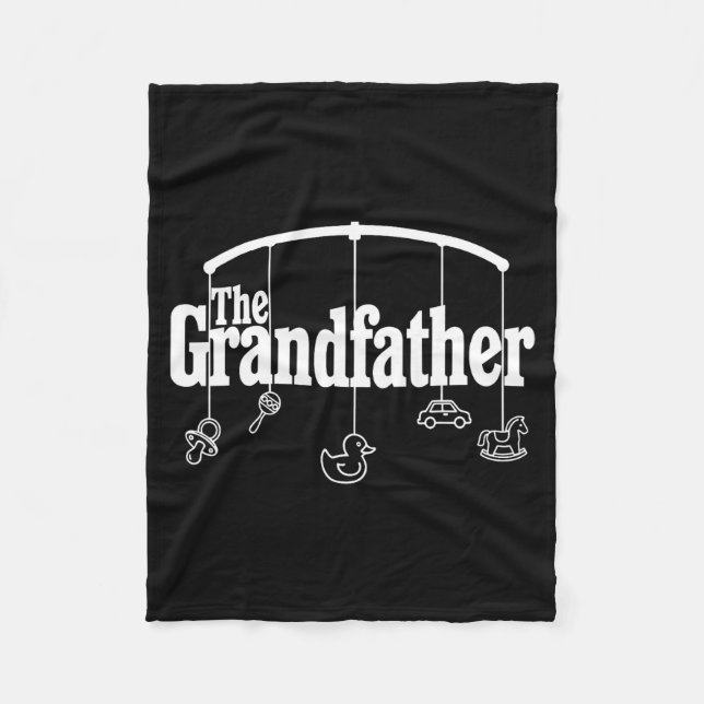 Grandfather Funny Quote Design For Grandpas  Fleece Blanket (Front)