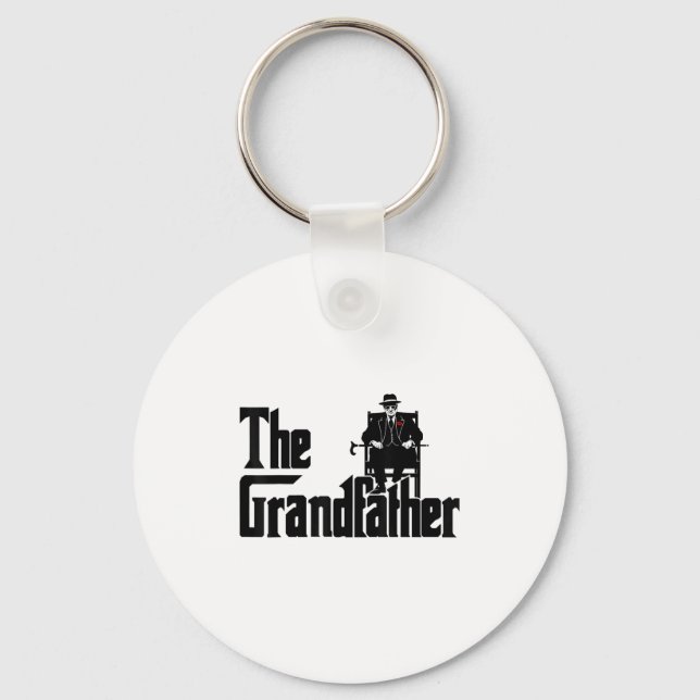 Grandfather Funny Quote Design For Grandpas  Keychain (Front)