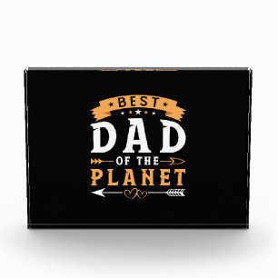 Grandfather Gift Best Dad Of The Planet Photo Block