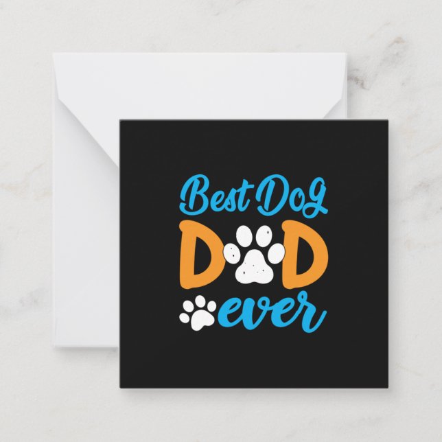 Grandfather Gift | Best Dog Dad Ever Note Card (Front)