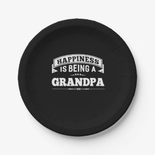 Grandfather Gift   Happiness Is Being A Grandpa Paper Plates