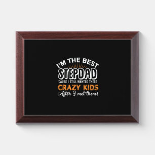 Grandfather Gift   I Am The Best Step Dad Award Plaque