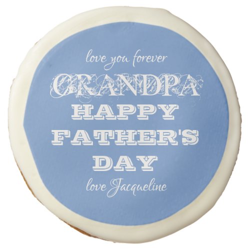 Grandfather Grandpa Fathers Day Custom Name Cute Sugar Cookie