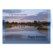 Grandfather, Lake at dawn Birthday card (Front Horizontal)