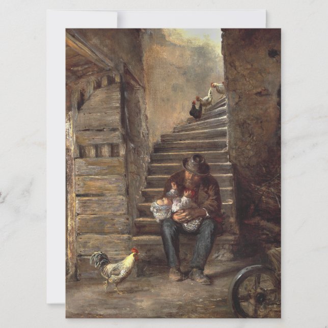 Grandfather Looking After His Grandson Card (Front)