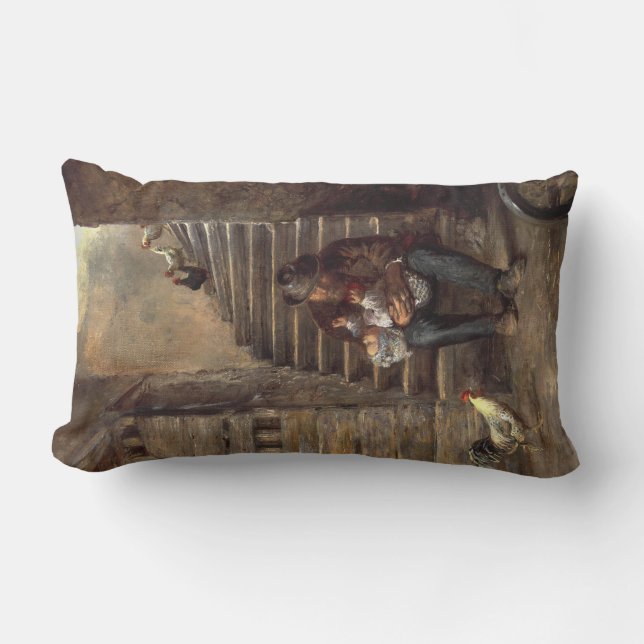 Grandfather Looking After His Grandson Lumbar Pillow (Front)