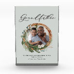 Grandfather modern chic elegant leafy wreath photo<br><div class="desc">Let that special person know they're the Worlds greatest grandfather with this modern minimal watercolor eucalyptus foliage and typography design,  add your own multi photo. Beautiful thoughtful gift.</div>