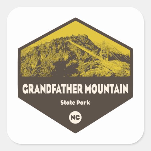 Grandfather Mountain State Park North Carolina Square Sticker