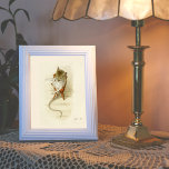 Grandfather Mouse Reading Newspaper Photo Print<br><div class="desc">Grandfather dormouse at home sitting on a wood chair with his newspaper and a pair of reading glasses,  from a fairy tale illustration by Beatrix Potter.</div>