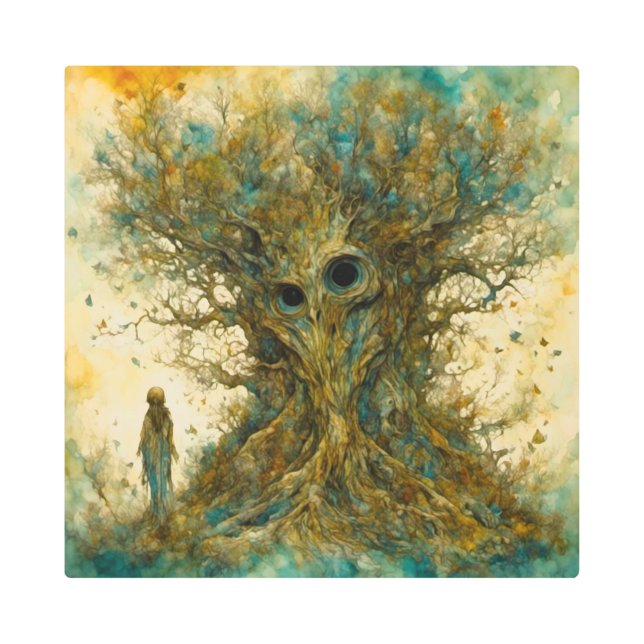 Grandfather Oak Metal Wall Art (Front)