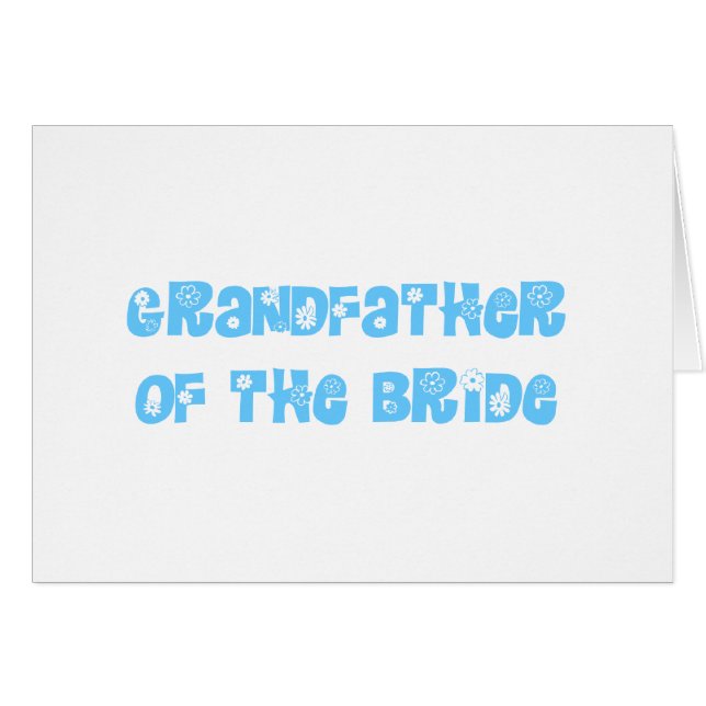 Grandfather of the Bride Cards (Front Horizontal)