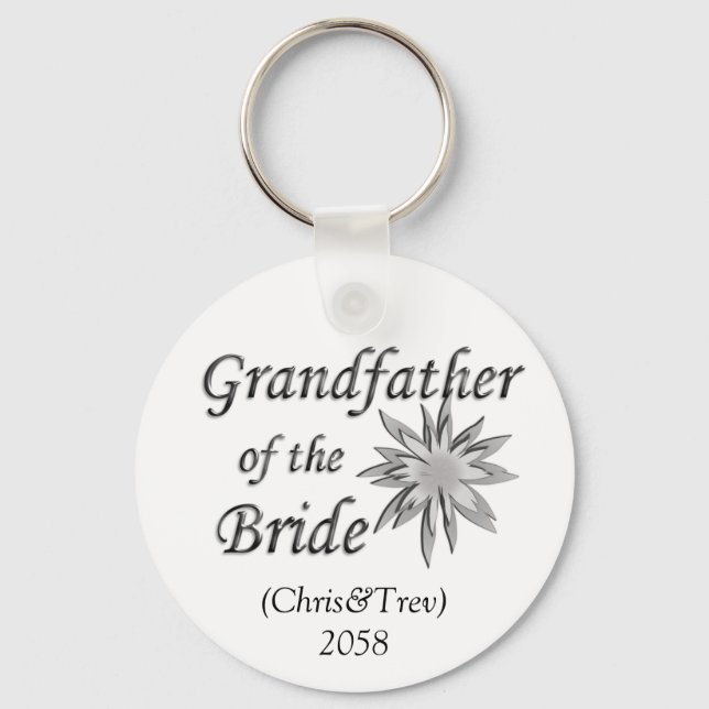Grandfather of the Bride Keychain (Front)