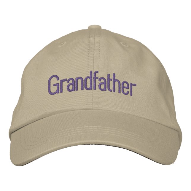 Grandfather Personalized Embroidered Baseball Cap (Front)