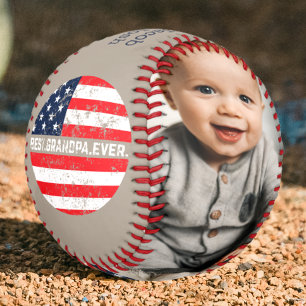 Grandfather Photo Keepsake Baseball