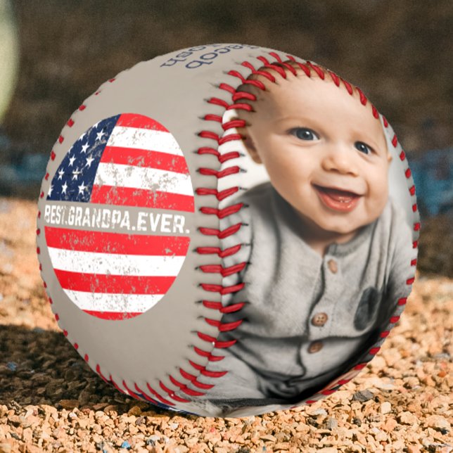 Grandfather Photo Keepsake Baseball (Creator Uploaded)