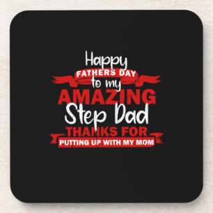 Grandfather Quotes Amazing Step Daddy Beverage Coaster