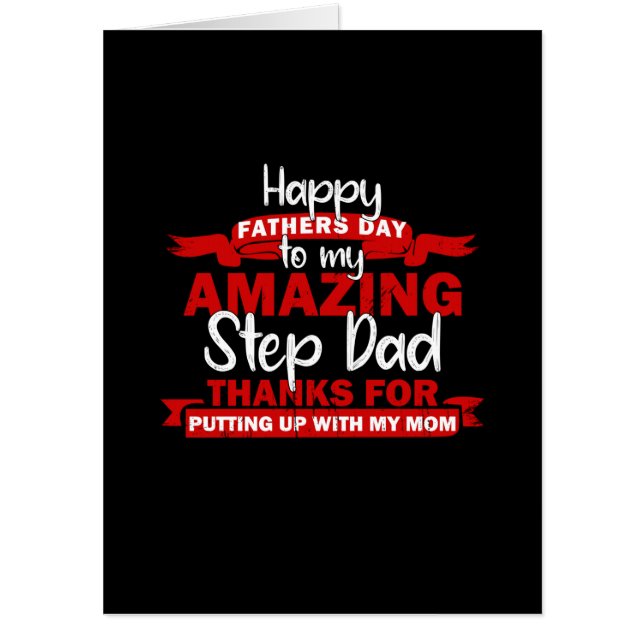Grandfather Quotes | Amazing Step Daddy Card (Front)