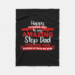 Grandfather Quotes   Amazing Step Daddy Fleece Blanket