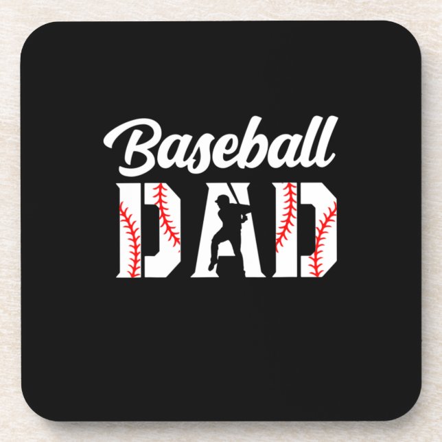 Grandfather Quotes | Baseball Dad Beverage Coaster (Front)