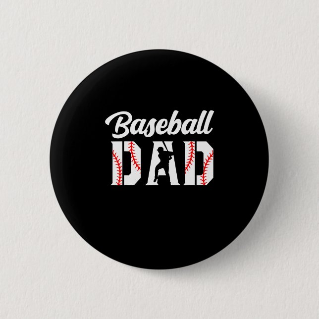 Grandfather Quotes | Baseball Dad Button (Front)