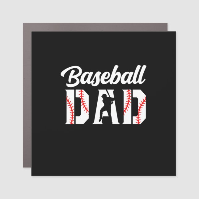 Grandfather Quotes | Baseball Dad Car Magnet (Front)