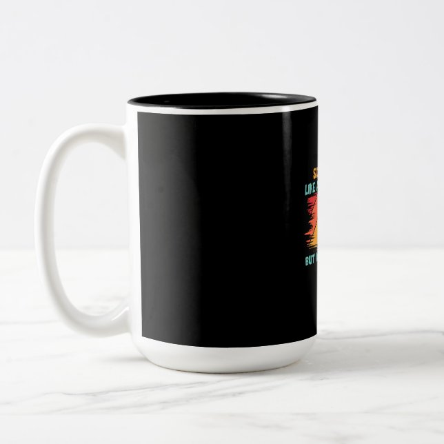 Grandfather Quotes | Baseball Dad Definition Two-Tone Coffee Mug (Left)