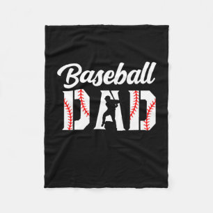 Grandfather Quotes Baseball Dad Fleece Blanket
