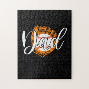 Grandfather Quotes Baseball Dad Jigsaw Puzzle