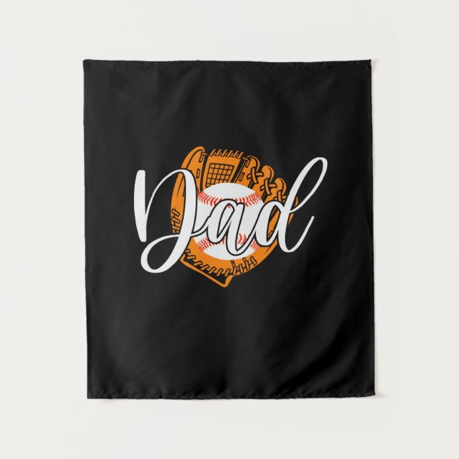 Grandfather Quotes | Baseball Dad Tapestry (Front)