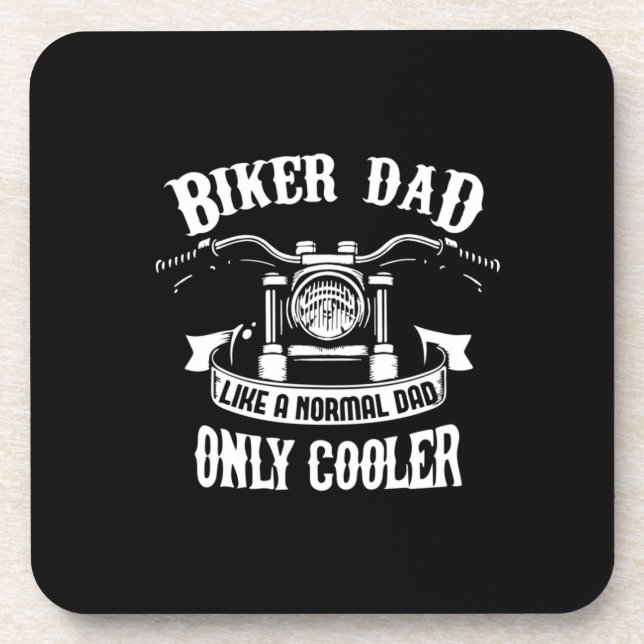 Grandfather Quotes | Best Biker Dad Beverage Coaster (Front)