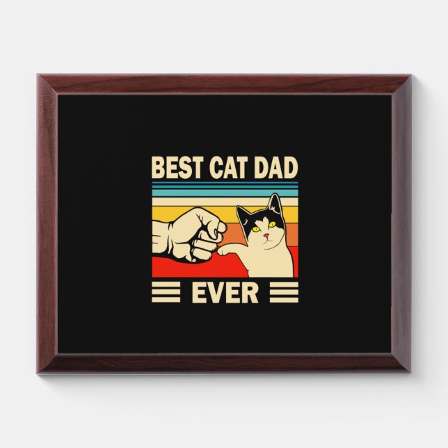 Grandfather Quotes | Best Cat Dad Ever Award Plaque (Horizontal)