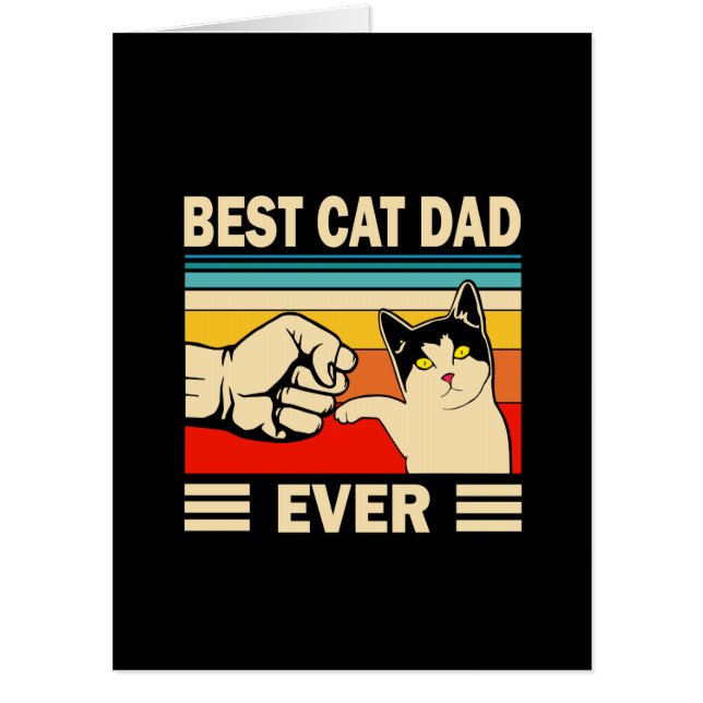 Grandfather Quotes | Best Cat Dad Ever Card (Front)