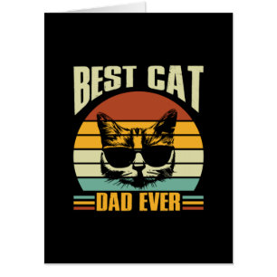 Grandfather Quotes   Best Cat Dad Ever Card