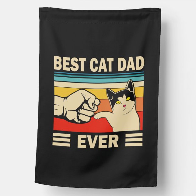 Grandfather Quotes | Best Cat Dad Ever House Flag (Front)