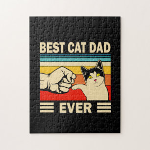 Grandfather Quotes Best Cat Dad Ever Jigsaw Puzzle