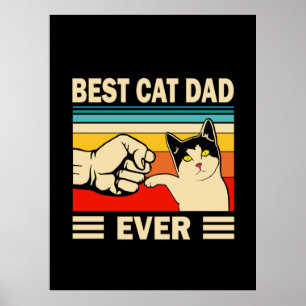 Grandfather Quotes Best Cat Dad Ever Poster