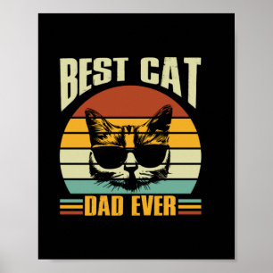 Grandfather Quotes Best Cat Dad Ever Poster