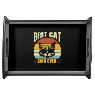 Grandfather Quotes Best Cat Dad Ever Serving Tray